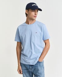 camiseta de corte regular con escudo - azul capri