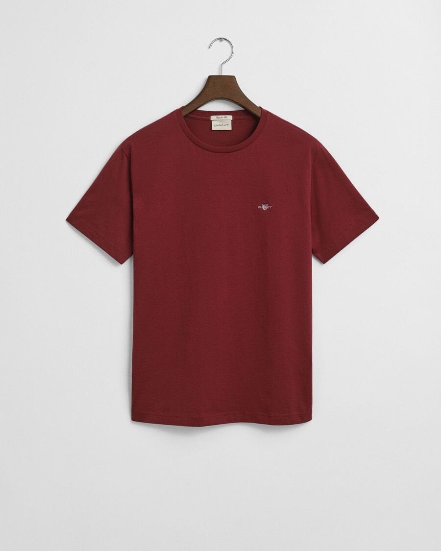 camiseta de corte regular con escudo - plumped red