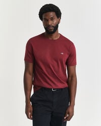 camiseta de corte regular con escudo - plumped red
