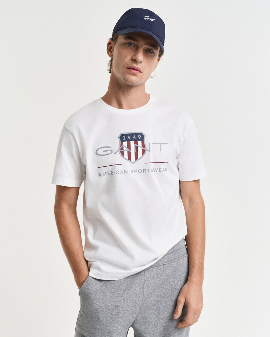camiseta con escudo de archivo - blanca