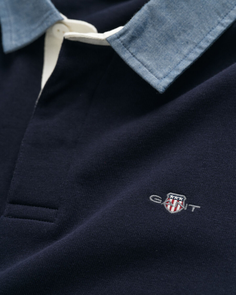 cuello chambray rugger pesado - azul noche