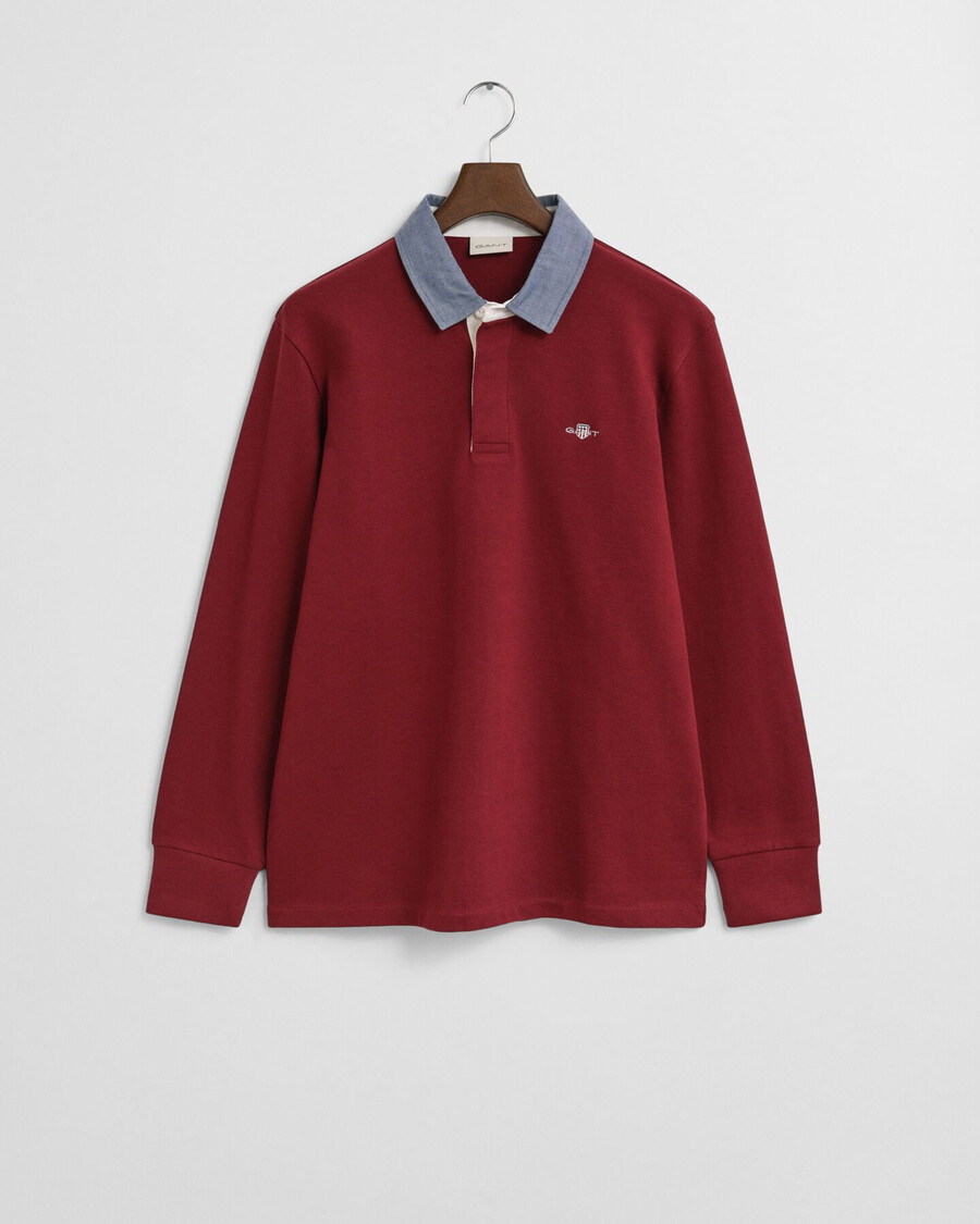cuello chambray rugger pesado - rojo plumoso