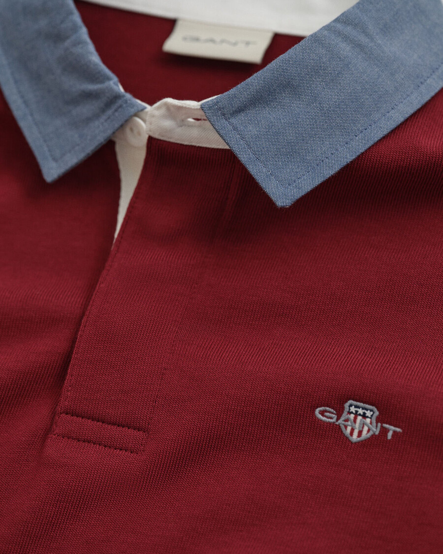 cuello chambray rugger pesado - rojo plumoso