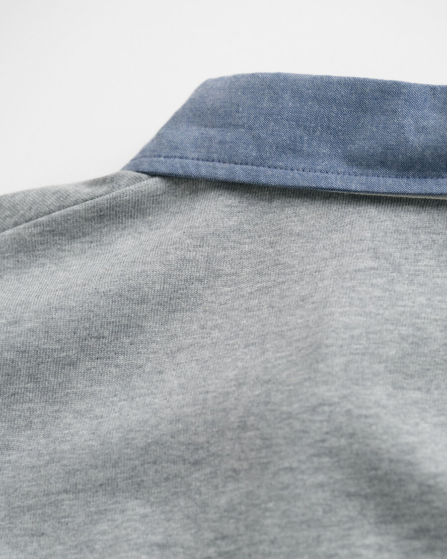 cuello chambray rugger pesado - gris jaspeado
