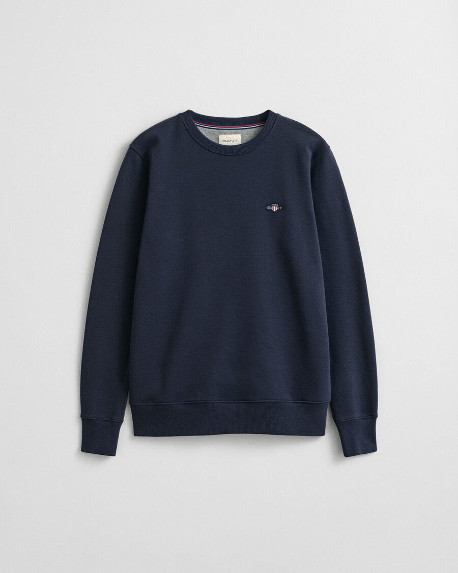 sudadera de cuello redondo shield - azul noche