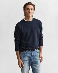 sudadera de cuello redondo shield - azul noche