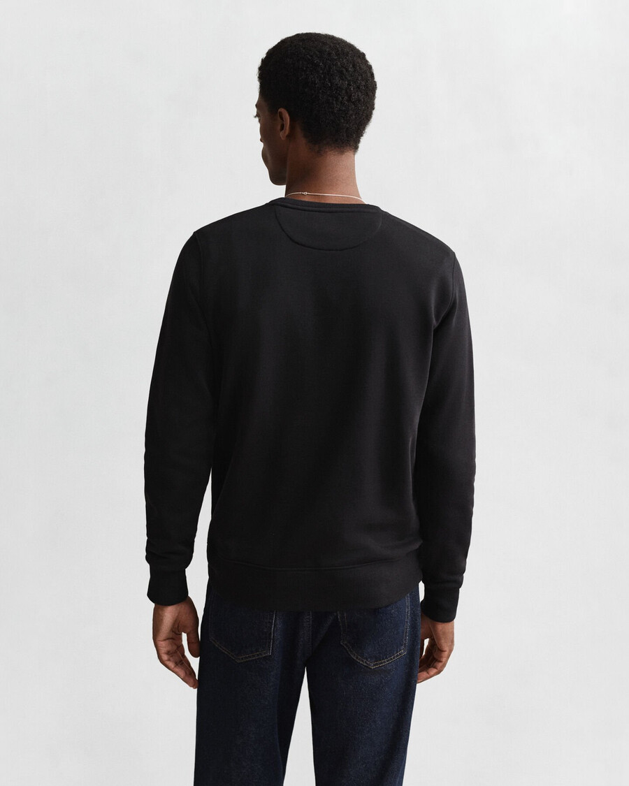 sudadera con cuello redondo shield - negra