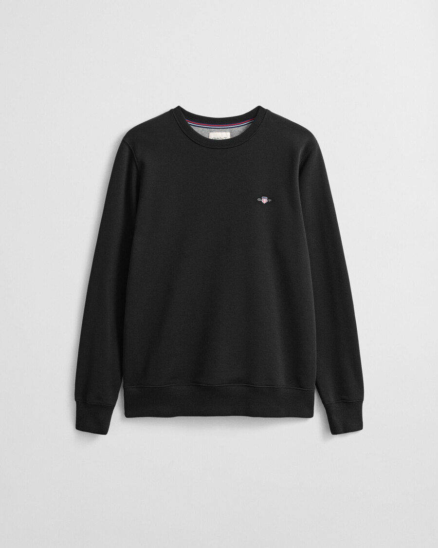 sudadera con cuello redondo shield - negra
