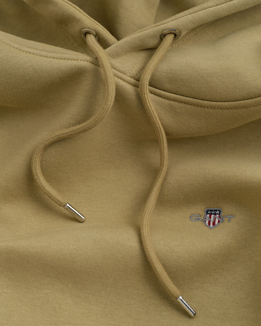 sudadera con capucha shield - beige amaderado