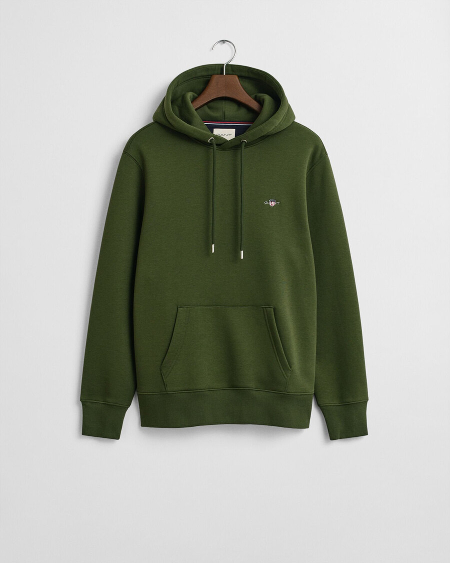 sudadera con capucha shield - verde campestre