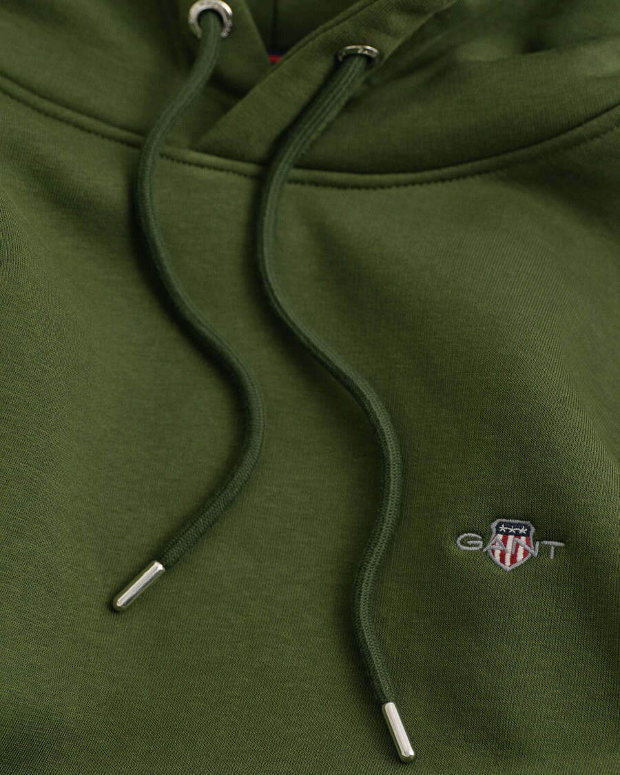 sudadera con capucha shield - verde campestre