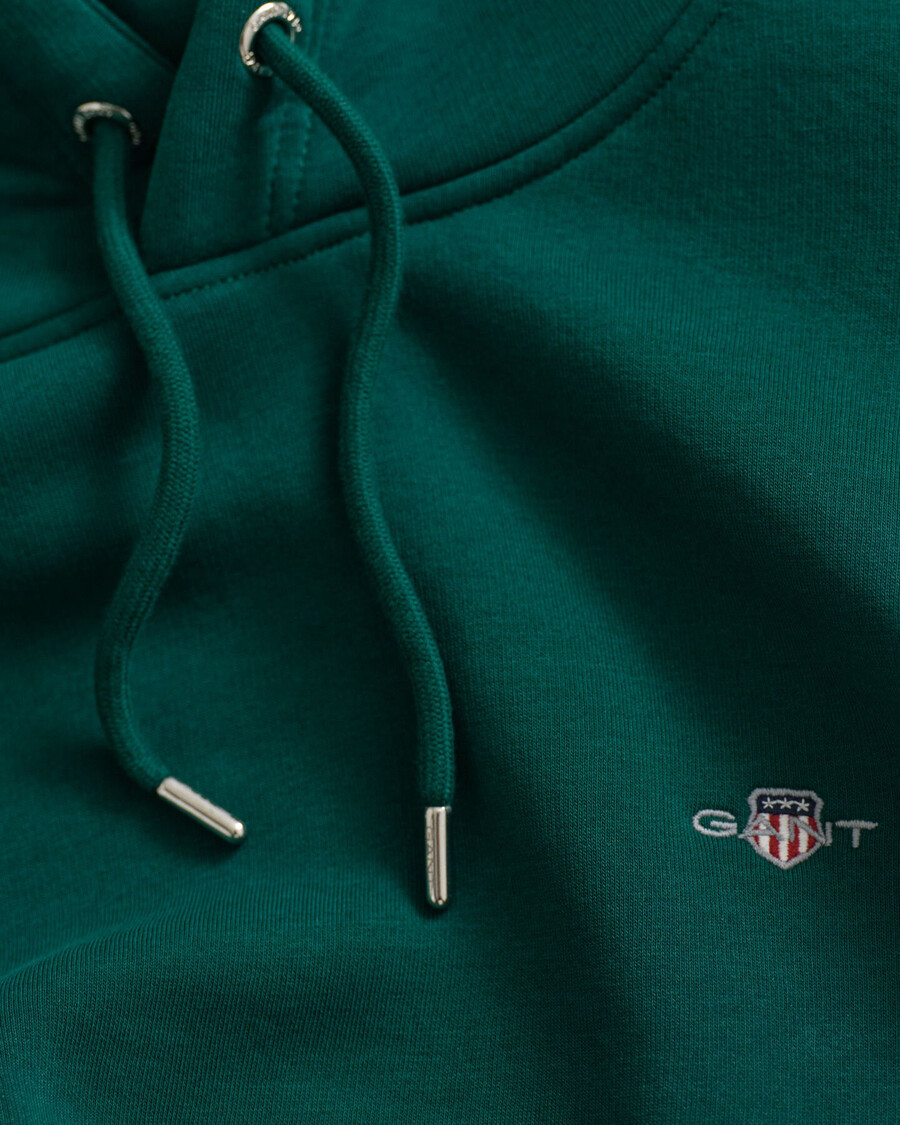 sudadera con capucha shield - verde bosque intenso