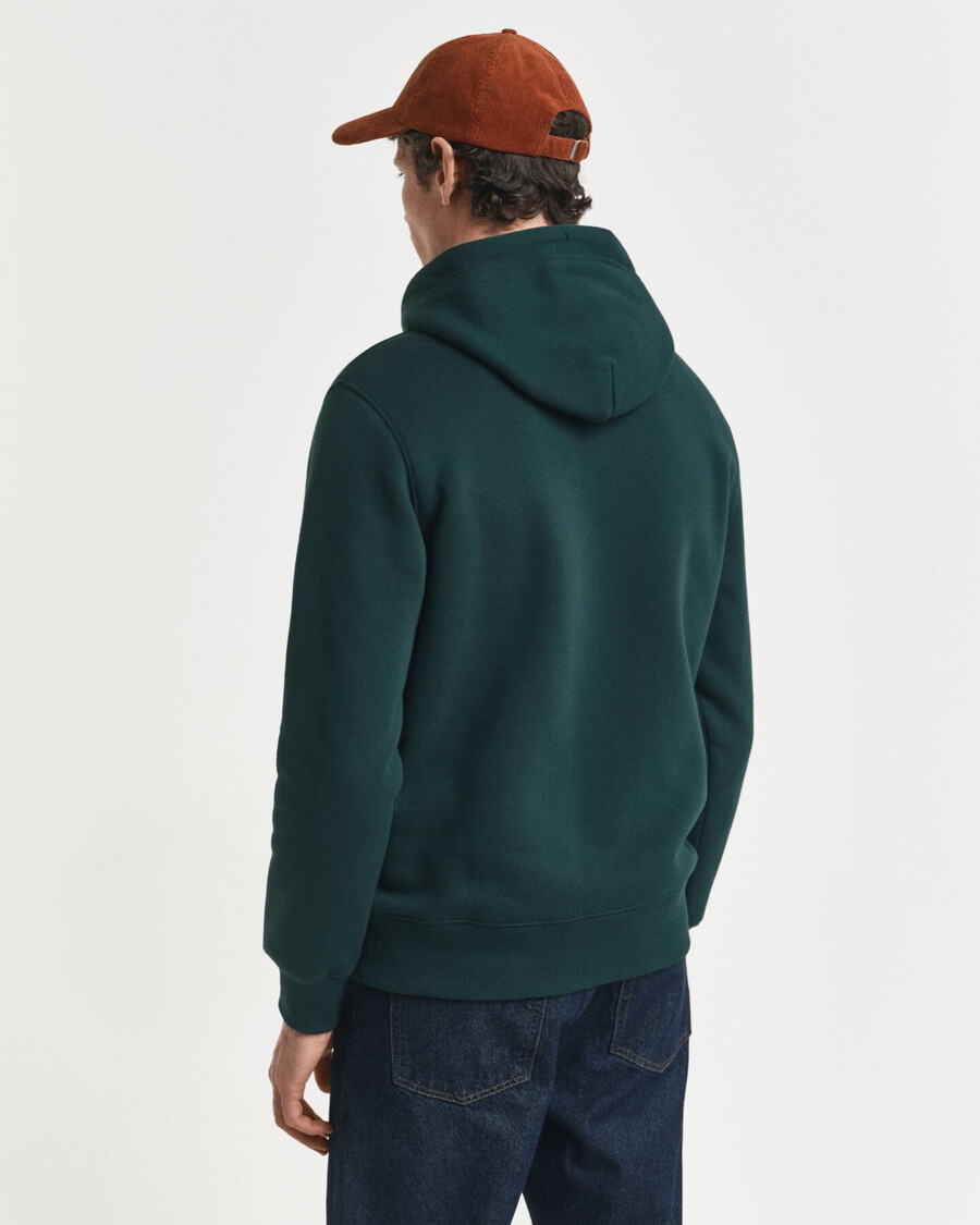 sudadera con capucha shield - verde tartán