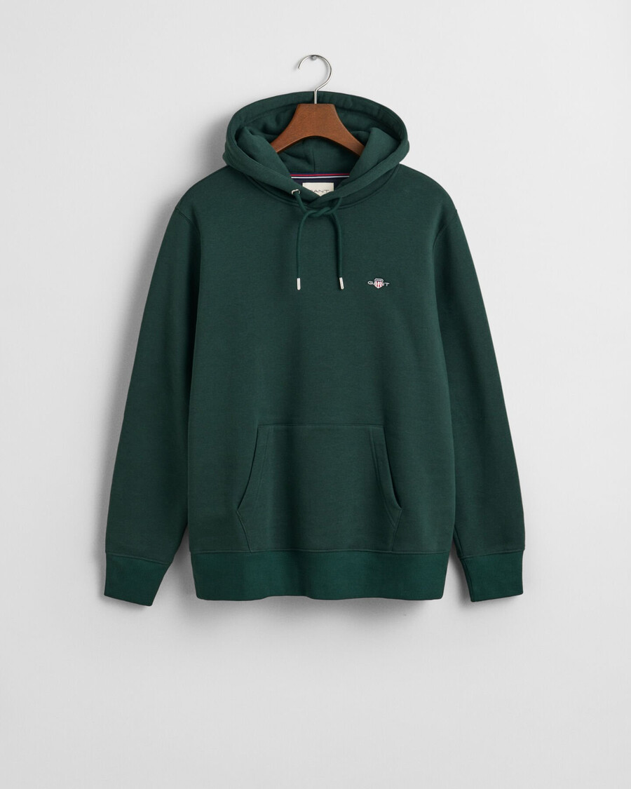 sudadera con capucha shield - verde tartán