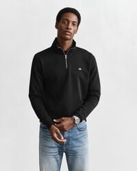 sudadera con media cremallera shield - negra
