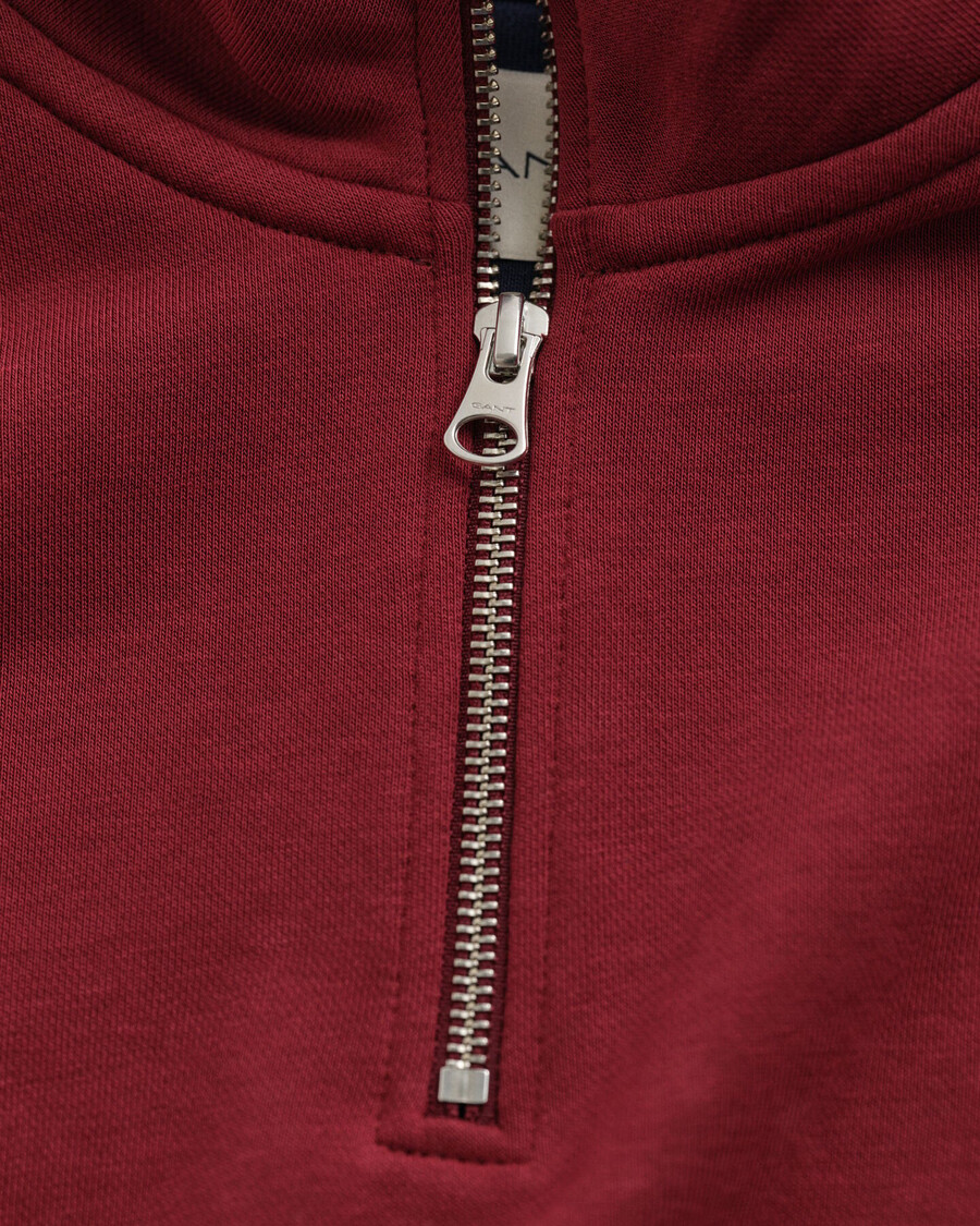 sudadera con media cremallera shield - plumped red