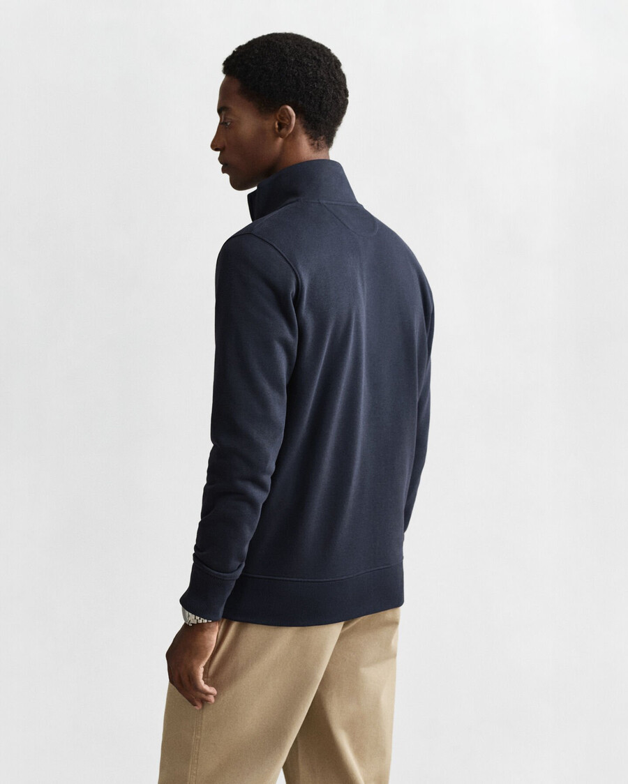 sudadera con cremallera shield - azul noche