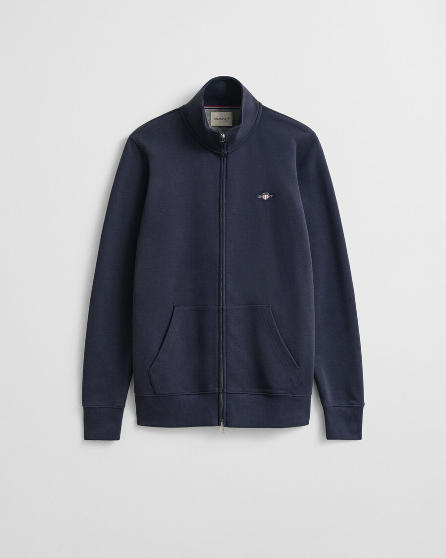 sudadera con cremallera shield - azul noche