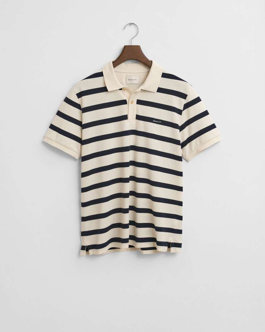 polo de rayas - crema