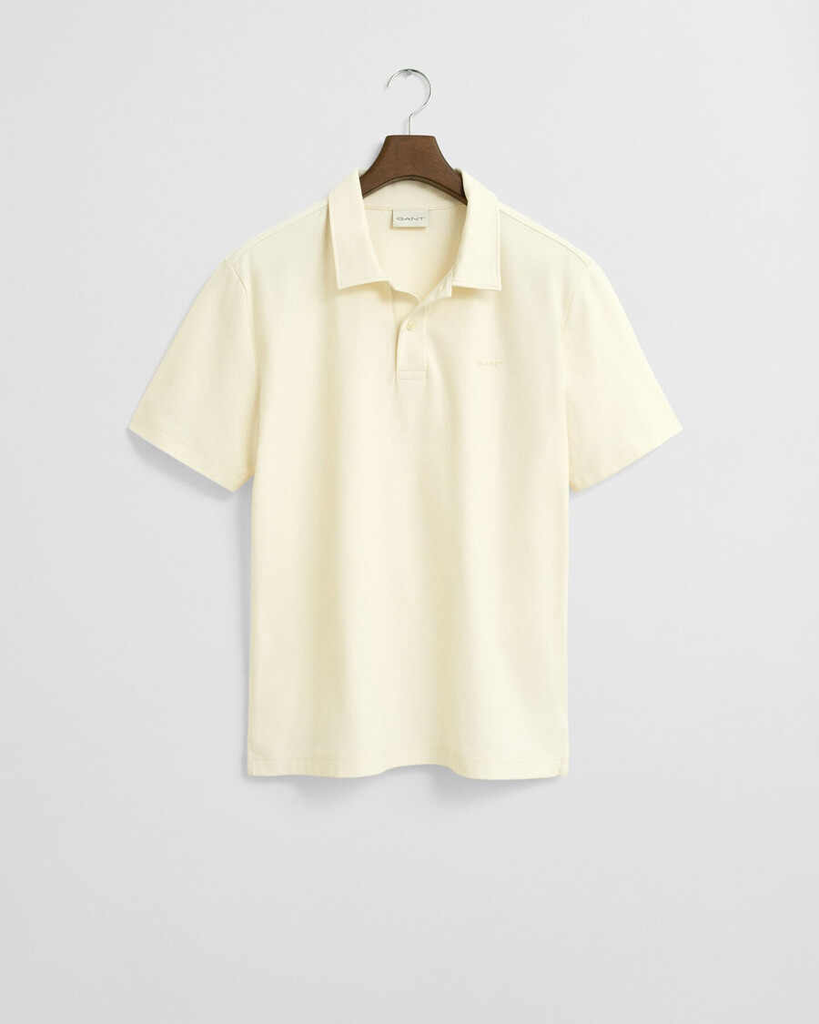 polo de sarga texturizada - crema
