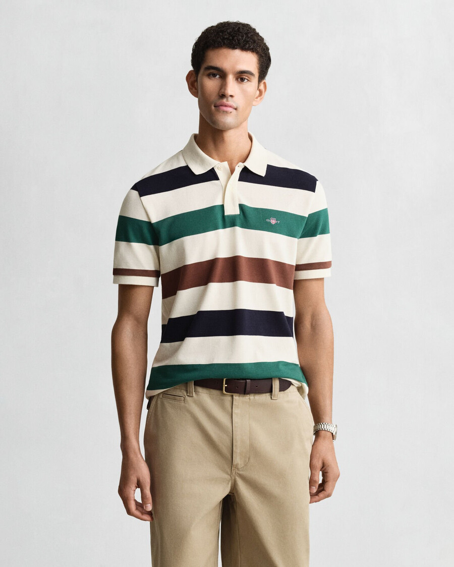 polo de rayas - crema