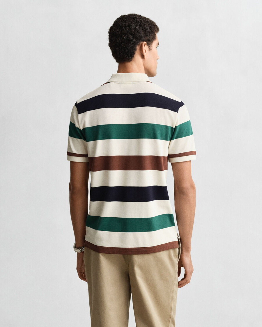 polo de rayas - crema