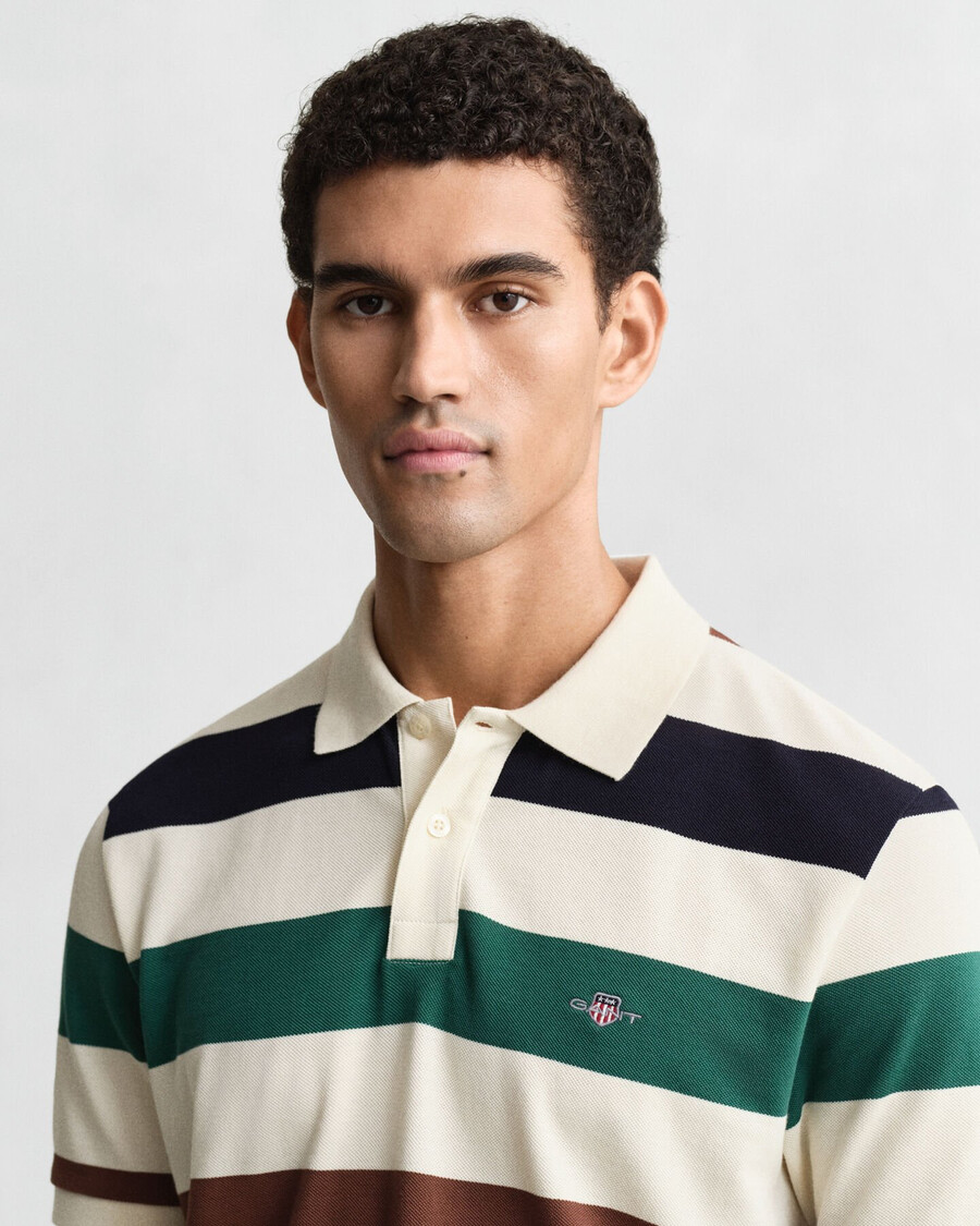 polo de rayas - crema