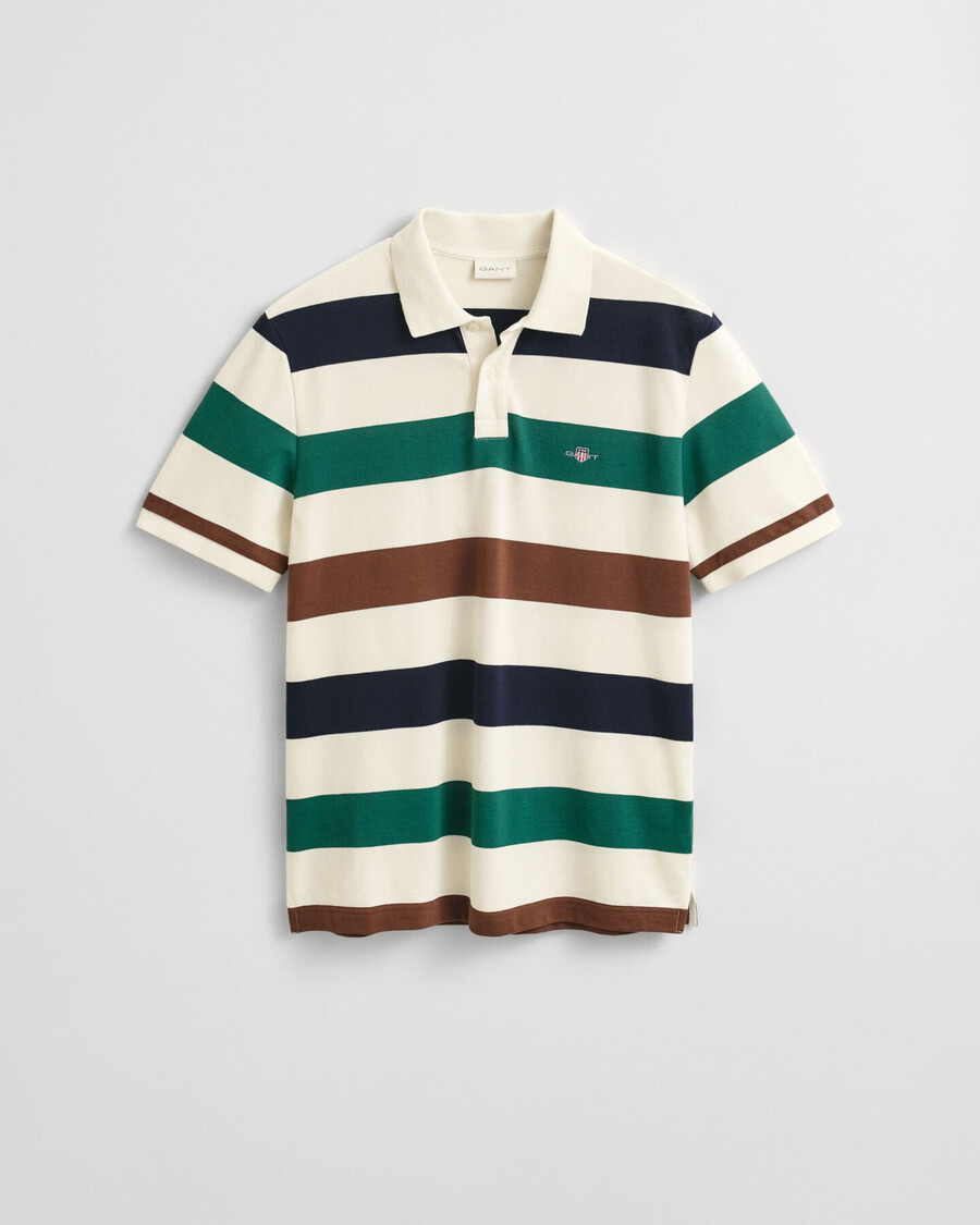polo de rayas - crema