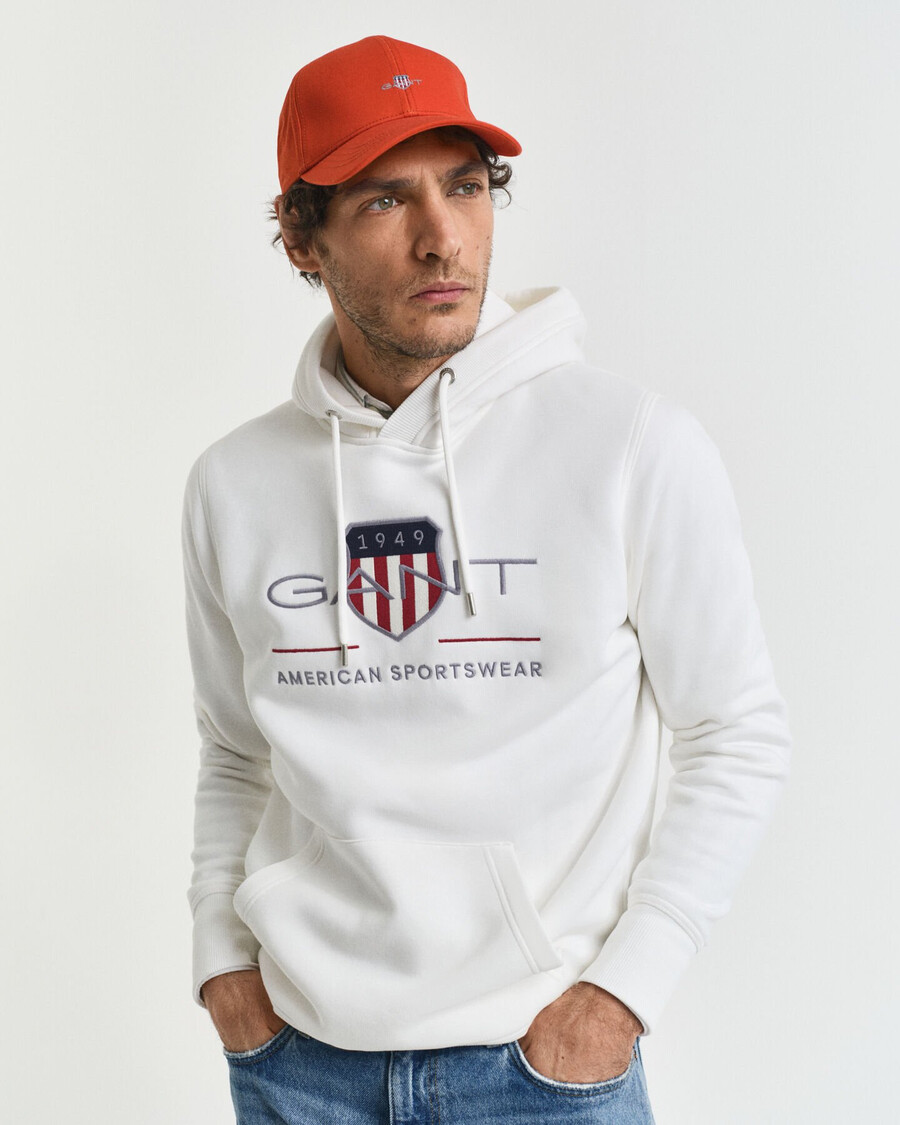 sudadera con capucha archive shield - cáscara de huevo