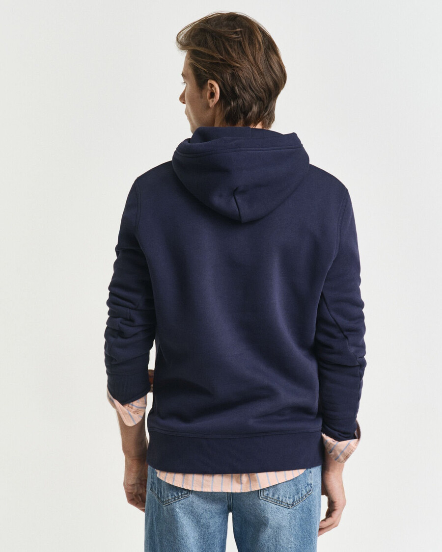 sudadera con capucha archive shield - azul noche