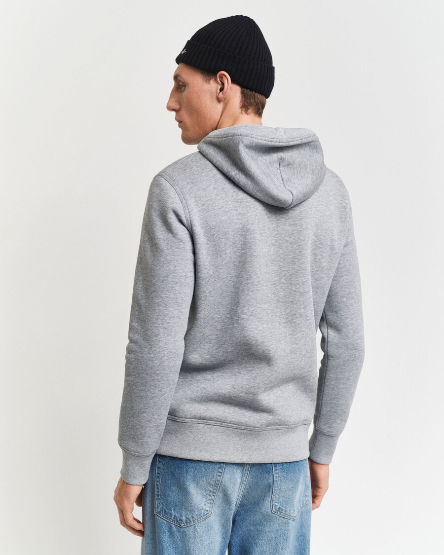 sudadera con capucha archive shield - gris jaspeado