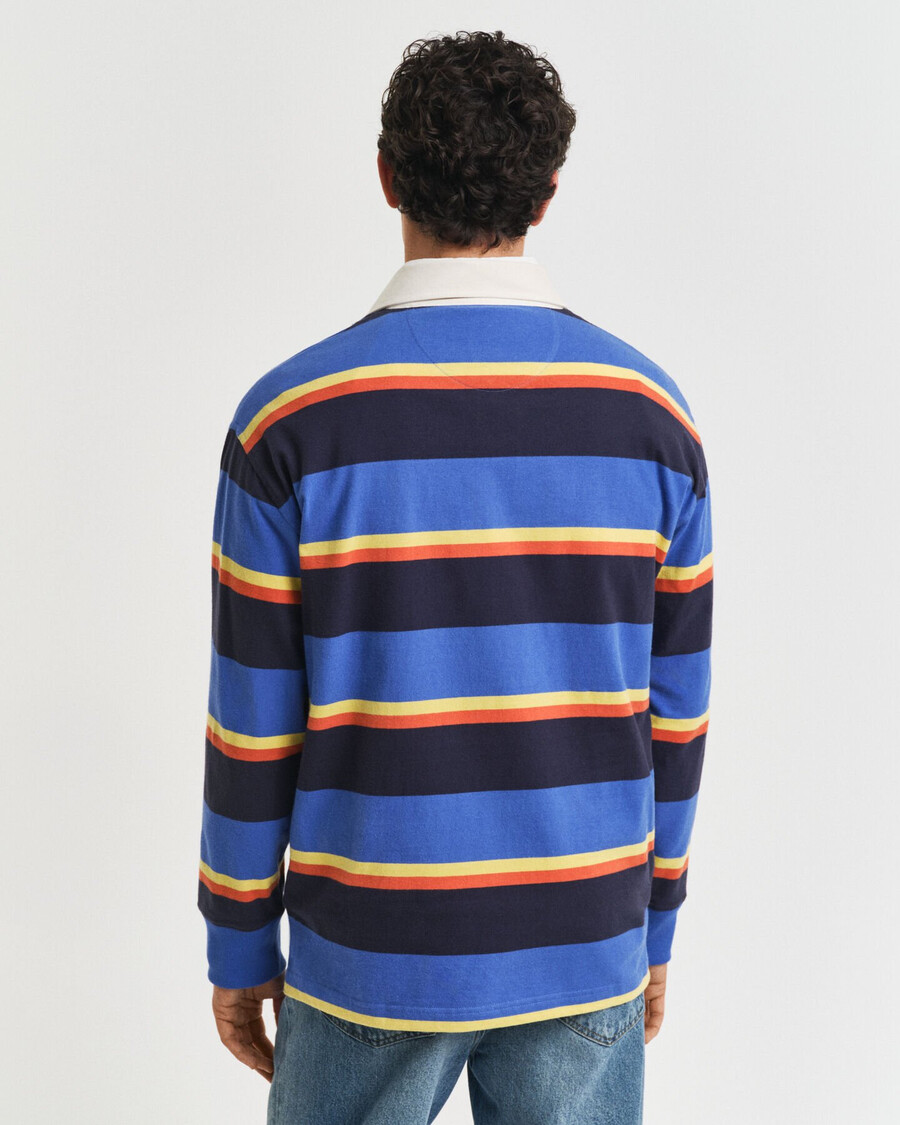 rugger pesado de rayas múltiples - azul intenso