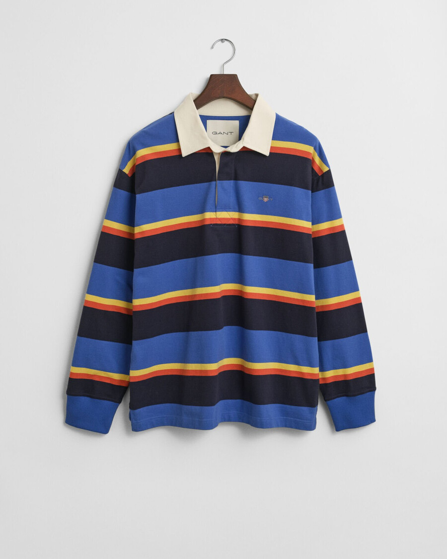 rugger pesado de rayas múltiples - azul intenso