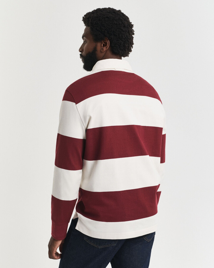 bloque de rayas pesado rugger - plumped red
