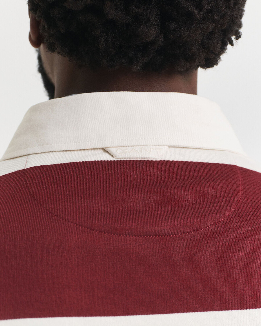 bloque de rayas pesado rugger - plumped red