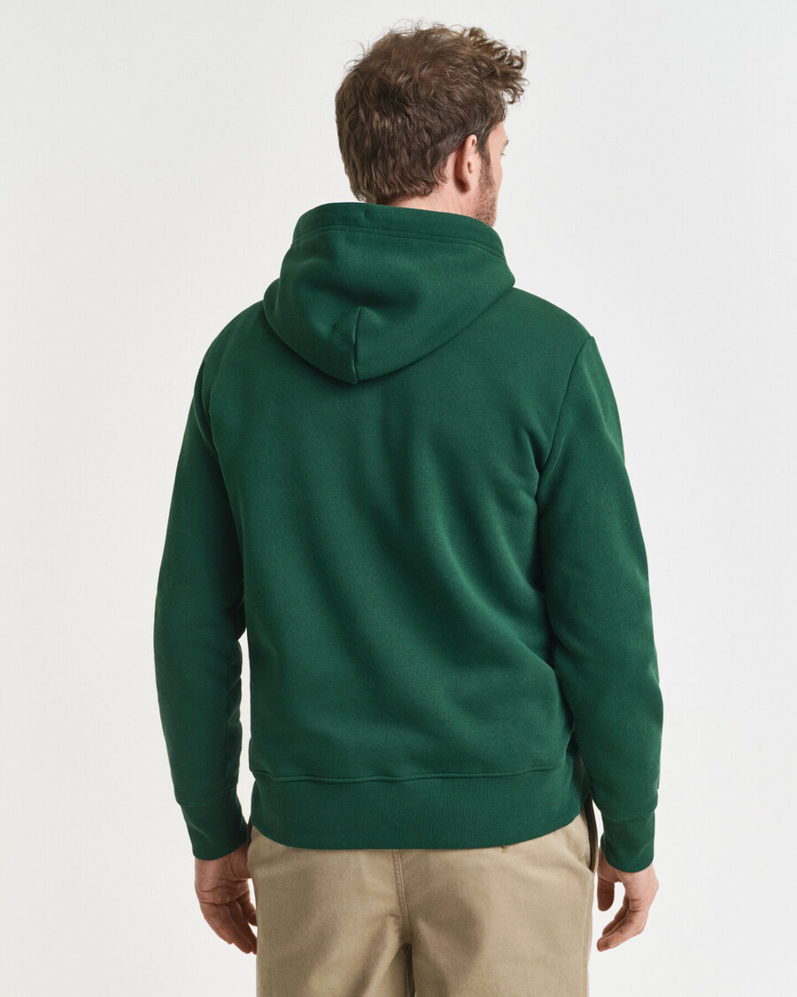 sudadera con capucha con gráfico de escudo - verde bosque