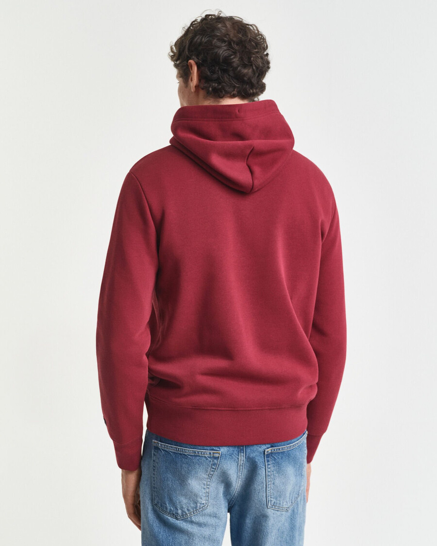 sudadera con capucha con gráfico de escudo - plumped red