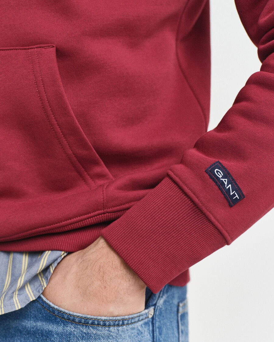 sudadera con capucha con gráfico de escudo - plumped red