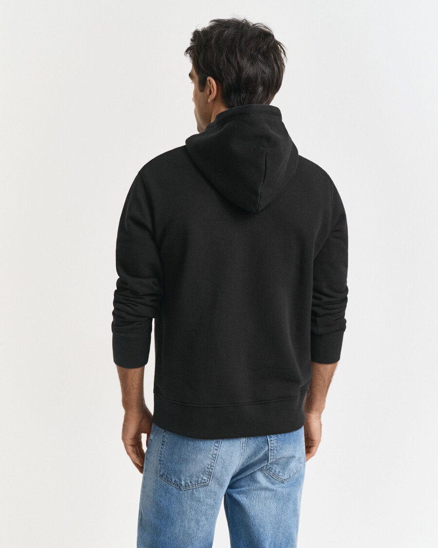 sudadera con capucha gráfica pequeña - negra