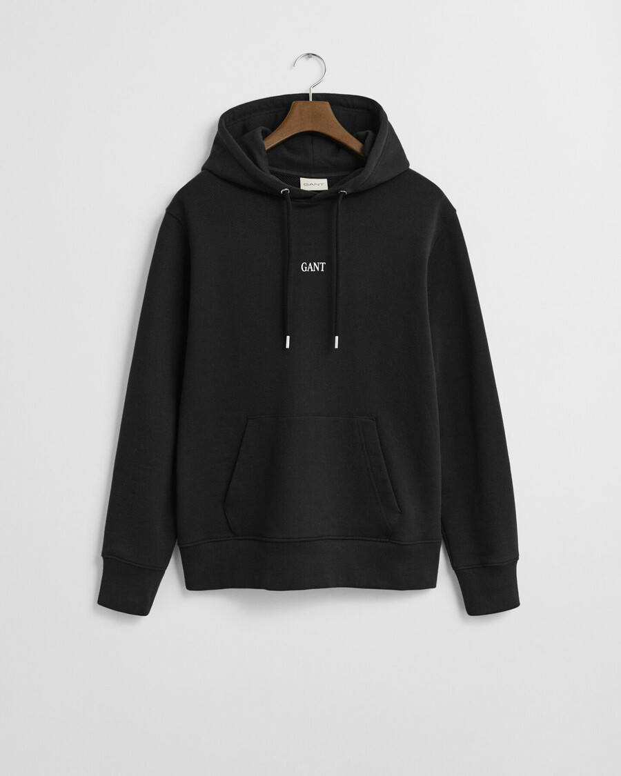sudadera con capucha gráfica pequeña - negra
