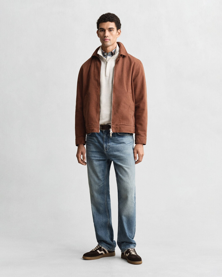 sudadera ligera con media cremallera y canalé de sacker - seed melange