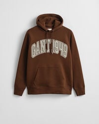 sudadera con capucha gráfica - marrón caoba