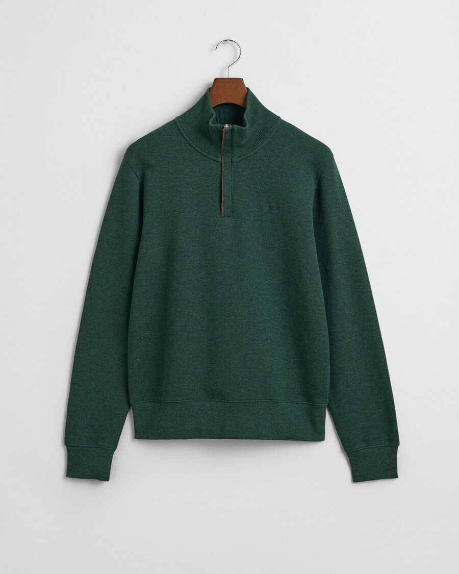 sudadera sacker rib halfzip - verde tartán