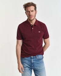 polo regular fit de piqué shield - burdeos melange