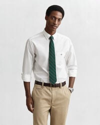 camisa clásica de popelina de corte regular - blanca