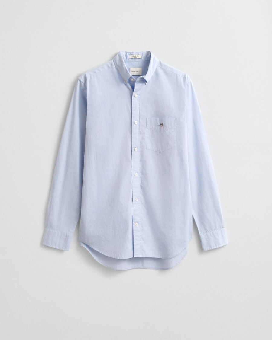 camisa clásica de popelina de corte regular - azul claro