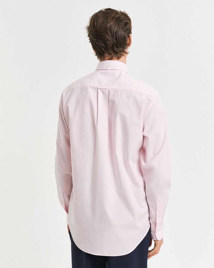 camisa clásica de popelina de corte regular - rosa claro