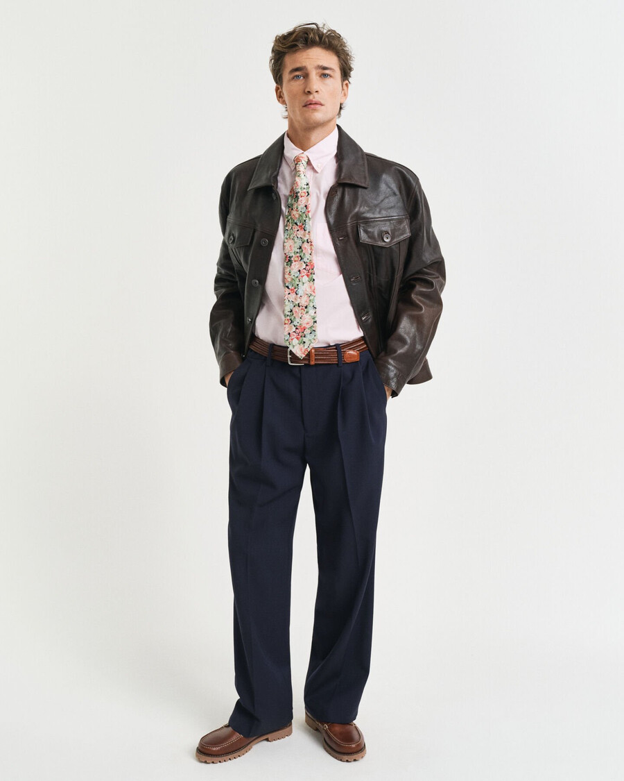 camisa clásica de popelina de corte regular - rosa claro