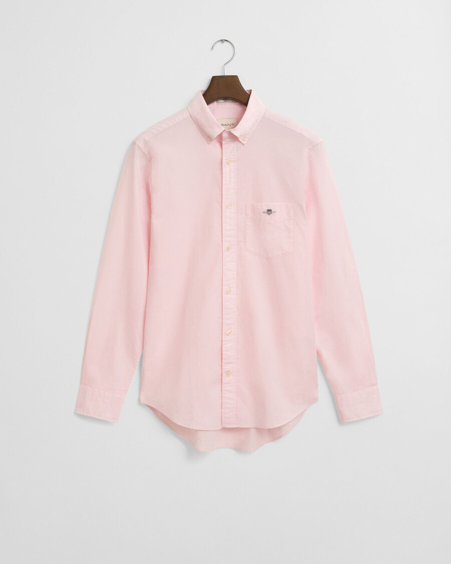 camisa clásica de popelina de corte regular - rosa claro