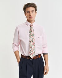 camisa clásica de popelina de corte regular - rosa claro